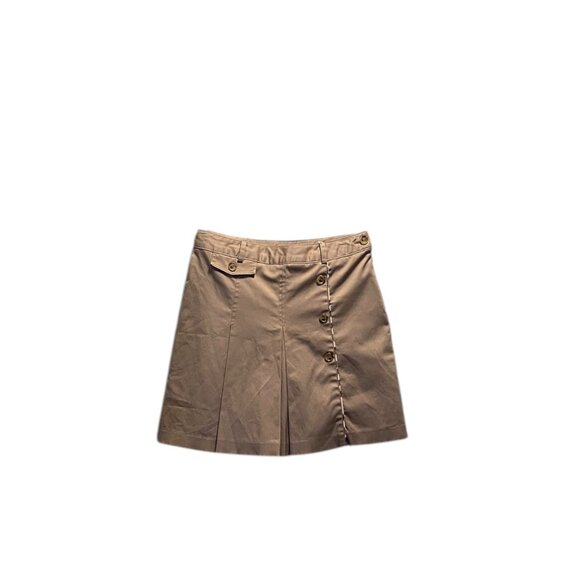 Khaki Pleated Skorts Beige Size S Vintage - Picture 2 of 13
